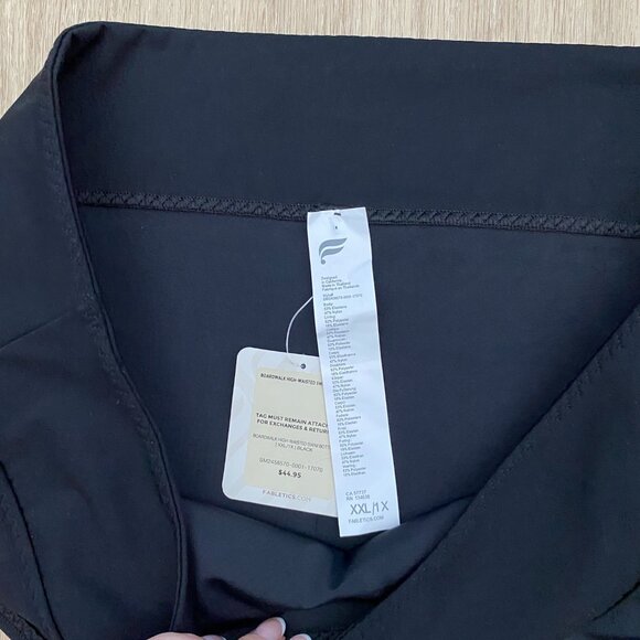 NWT Fabletics Boardwalk High-Waisted Swim Bottom Stretch Black Womens XXL/1X - Picture 5 of 6